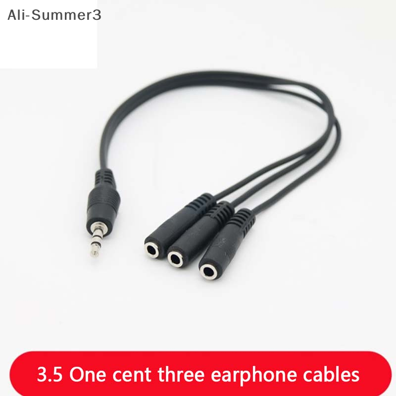 Earphone Splitter Jack - 3,5 mm 3-Wege-Anschluss Aux Multi-Kopfhörer Kopfhörer