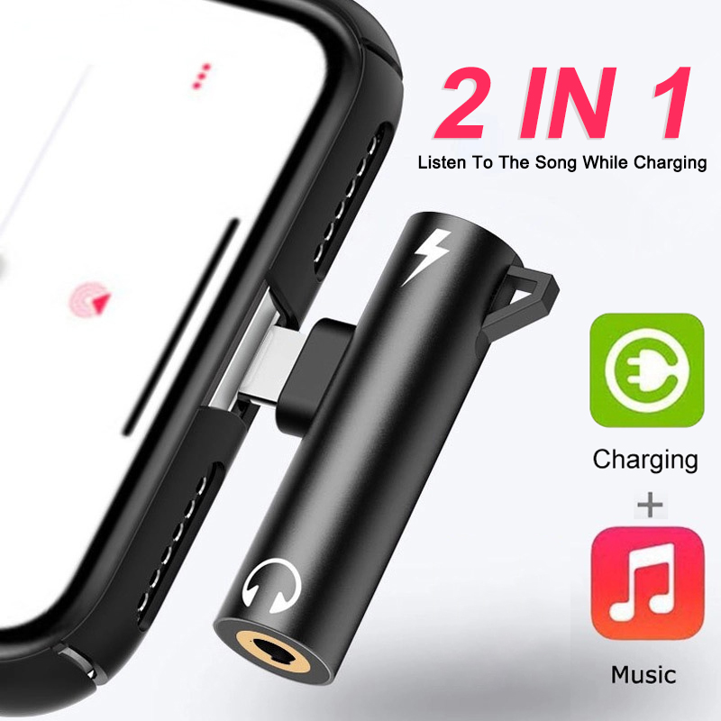 Earphone Splitter Jack - 2-in-1 Audio-Lade-Kopfhörer-Dual-Adapter-Splitter für iPhone XR XS