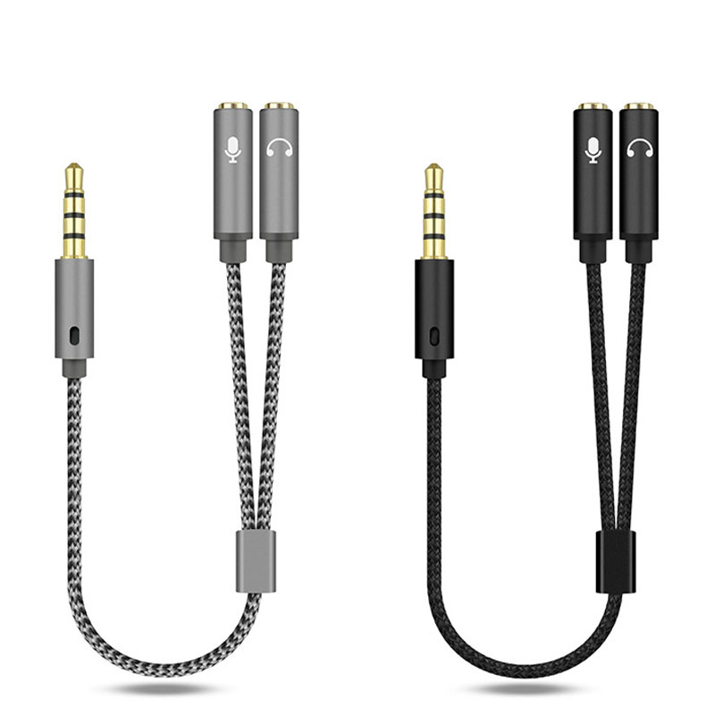 Earphone Splitter Jack - 3,5 mm Audio-Splitter, Y-Buchse, 1 Stecker